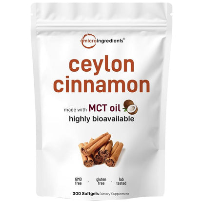 Ceylon Cinnamon 7200mg Equivalent with MCT Oil