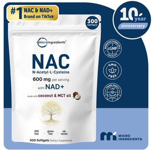 NAC 600mg with NAD+ (+ MCT Oil)
